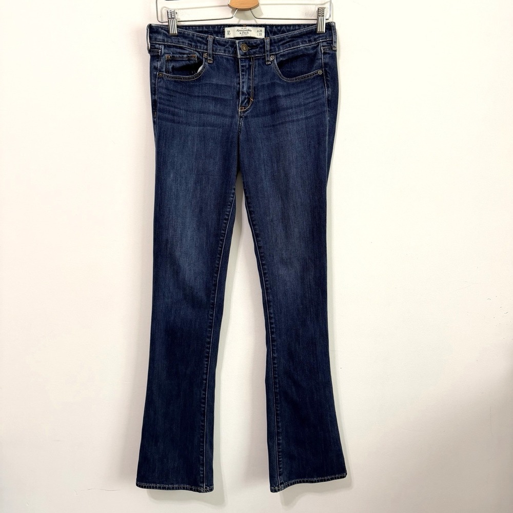 Abercrombie & Fitch The A&F Skinny Boot Jeans 6R Blue Dark Wash Stretch 30x31.5